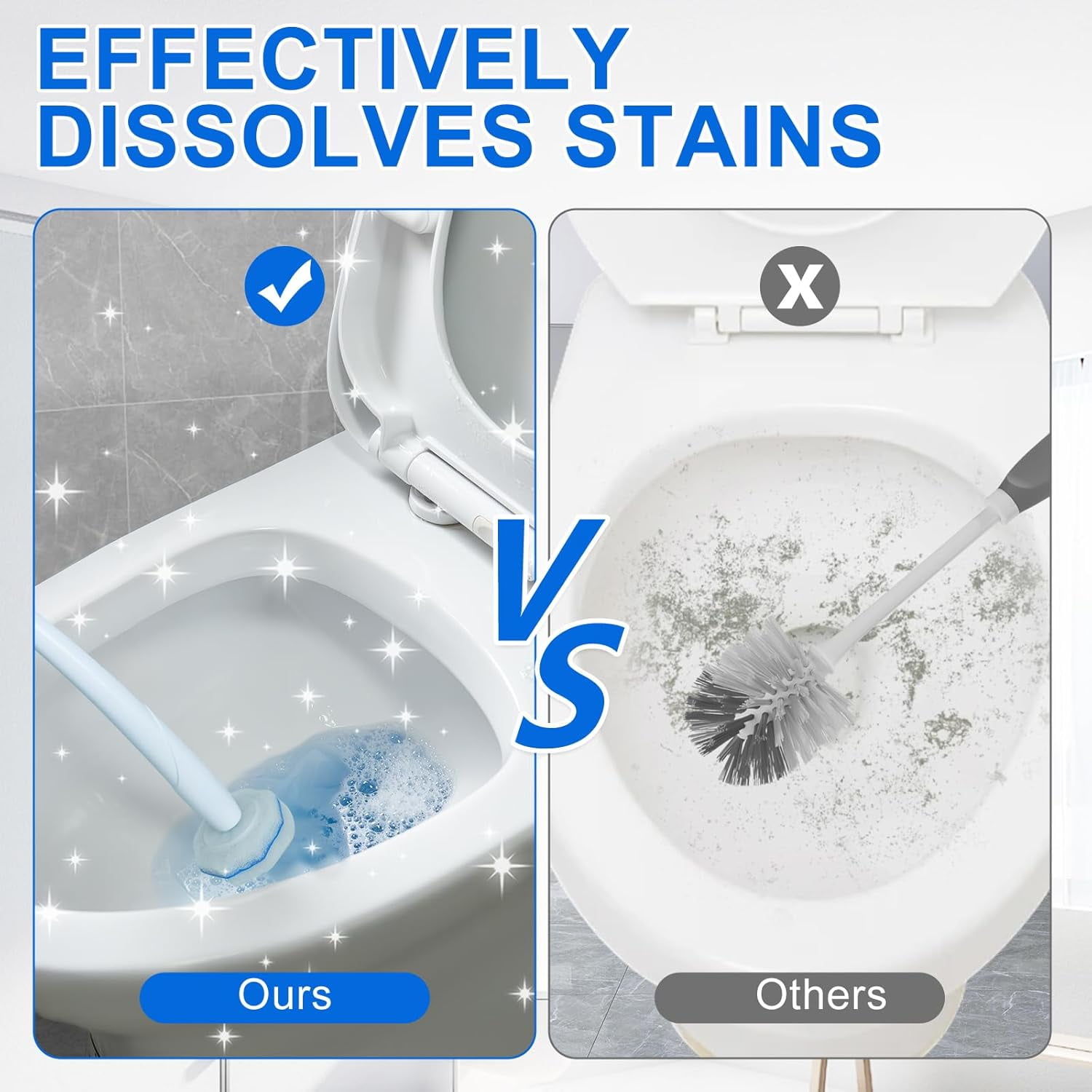 30 Count Toilet Wand Refills for , Disposable Brush Compatible with ToiletWand Cleaning System, Upgrade Fiber Bowl Cleaner Closestool Cleaning.（not included brush rod）