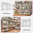 thumbnail image 4 of REIBII 69.8" Wide Chrome Storage Shelves for Garage Wire Shelving Unit 5 Tier Adjustable Shelving for Pantry Shelves Kitchen Shelving, 4 of 8