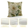 thumbnail image 4 of Nawypu  Vintage Flower Throw Pillow Covers Peony Rose Home Decorative Pillow Covers Retro Square Decorative Cushion Covers, White, 4 of 5