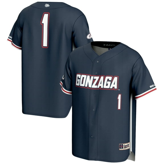 Men's GameDay Greats #1 Navy Gonzaga Bulldogs Lightweight Baseball Jersey