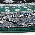 thumbnail image 3 of SAFAVIEH Vintage Hamadan Leone Oriental Area Rug, Green/Black, 6'7" x 6'7" Round, 3 of 8