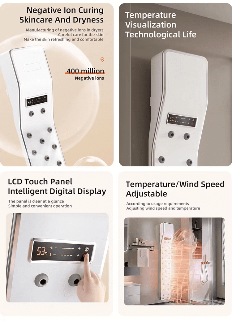 Automatic Wall Mounted Hot Air Blow Body Dryer After Shower