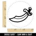 thumbnail image 2 of Scimitar Curved Pirate Sword Self-Inking Rubber Stamp Ink Stamper - Fuchsia Ink - Small 3/4 Inch, 2 of 7