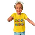 thumbnail image 4 of piuwrlz Easter outfits Short Tops Sleeve Shirts for Girls Boy Printed Round Neck Tops Shirt Undershirts Yellow Size 7 Years, 4 of 4