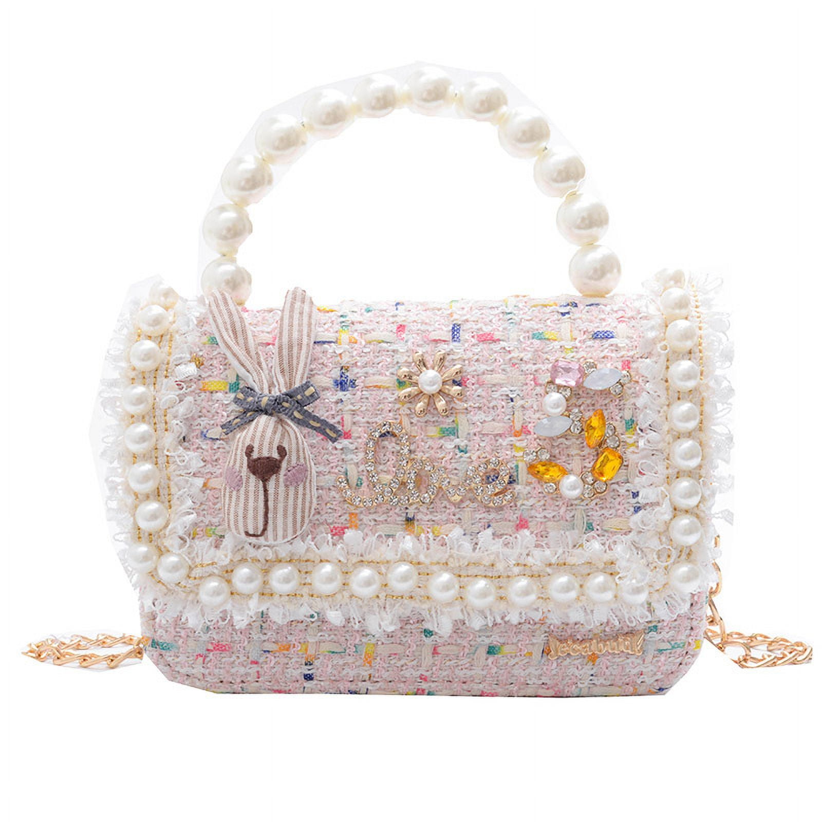 Kids Toddler Shoulder Bag Little Girls Kids Sling Bags Cute Bow Princess Crossbody Bags Baby Bags Mini Pearl Handbag 2 5 Years Old Walmart