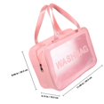 thumbnail image 2 of unbranded 3Ud Bolsas De Transparentes De Viaje Rosa Con Gran Capacidad Y Para Organizar Esenciales, 2 of 8