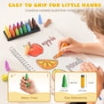 thumbnail image 6 of Jupitearth 24 Ct Non-Toxic Washable Rocket Crayons for Toddlers, Easy-to-Hold Gifts & Mess-Free Art Supplies for Little Hands,Back to School Supplies, 6 of 9