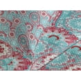 thumbnail image 4 of Ambesonne Vintage Quilted Bedspread Set 3 Pcs, Oriental Spring Flowers, Queen Size, Pink Pale Blue, 4 of 5