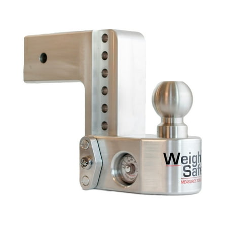 - Weigh Safe WS6-3 Adjustable Hitch Ball Mount with Scale 3 Inch Shaft - 6 Inch Drop