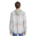thumbnail image 5 of No Boundaries Men's and Big Men's Long Sleeve Hooded Flannel Shirt, Sizes up to 5X, 5 of 5