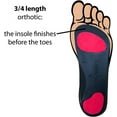 thumbnail image 5 of Footlogics 3/4 Length Orthotic Shoe Insoles with Built-in Raise for Ball of Foot Pain, Morton’s Neuroma, Flat Feet - Metatarsalgia - XL (Men's 12 -14), 5 of 7