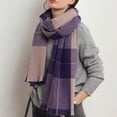 thumbnail image 5 of Bufanda cálida para mujer, bufanda para el cuello, bufanda de invierno, chal envolvente de tartán con borlas de gran tamaño, Pashmina a cuadros acogedora a cuadros, 5 of 5