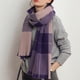 thumbnail image 3 of Bufanda cálida tipo manta para mujer, bufanda para el cuello, bufanda de invierno, chal de tartán con borlas de gran tamaño, pashmina a cuadros acogedora, 3 of 5