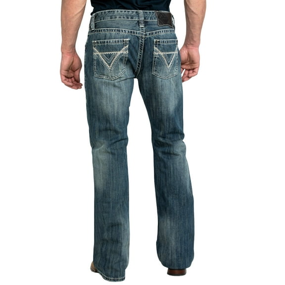 Rock & Roll Denim Men's And Pistol Med Bootcut Jeans Blue 29W x 36L US