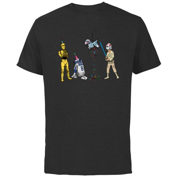 Star Wars Luke Skywalker Jedi Droids Tauntaun Piñata Funny - Short Sleeve Cotton T-Shirt for Adults - Customized-Black
