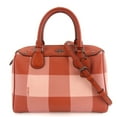 thumbnail image 1 of Pre-Owned Coach handbag Boston F26146 leather red pink check pattern shoulder bag for... (Good), 1 of 11