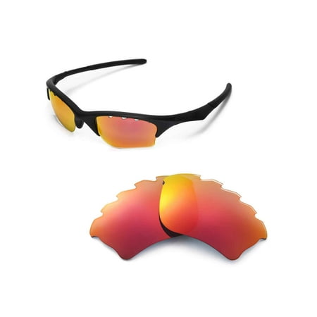 

Walleva Fire Red Polarized Vented Replacement Lenses for Oakley Half Jacket XLJ Sunglasses