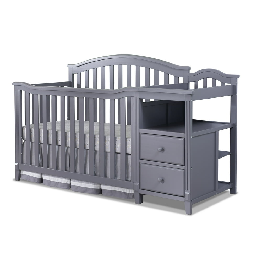 Sorelle Berkley 4in1 Convertible Crib and Changer, Gray