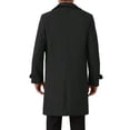 thumbnail image 3 of INSPIRE CHIC Winter Trench Coat for Men's Double Breasted Formal Notched Lapel Long Overcoat M Black, 3 of 6