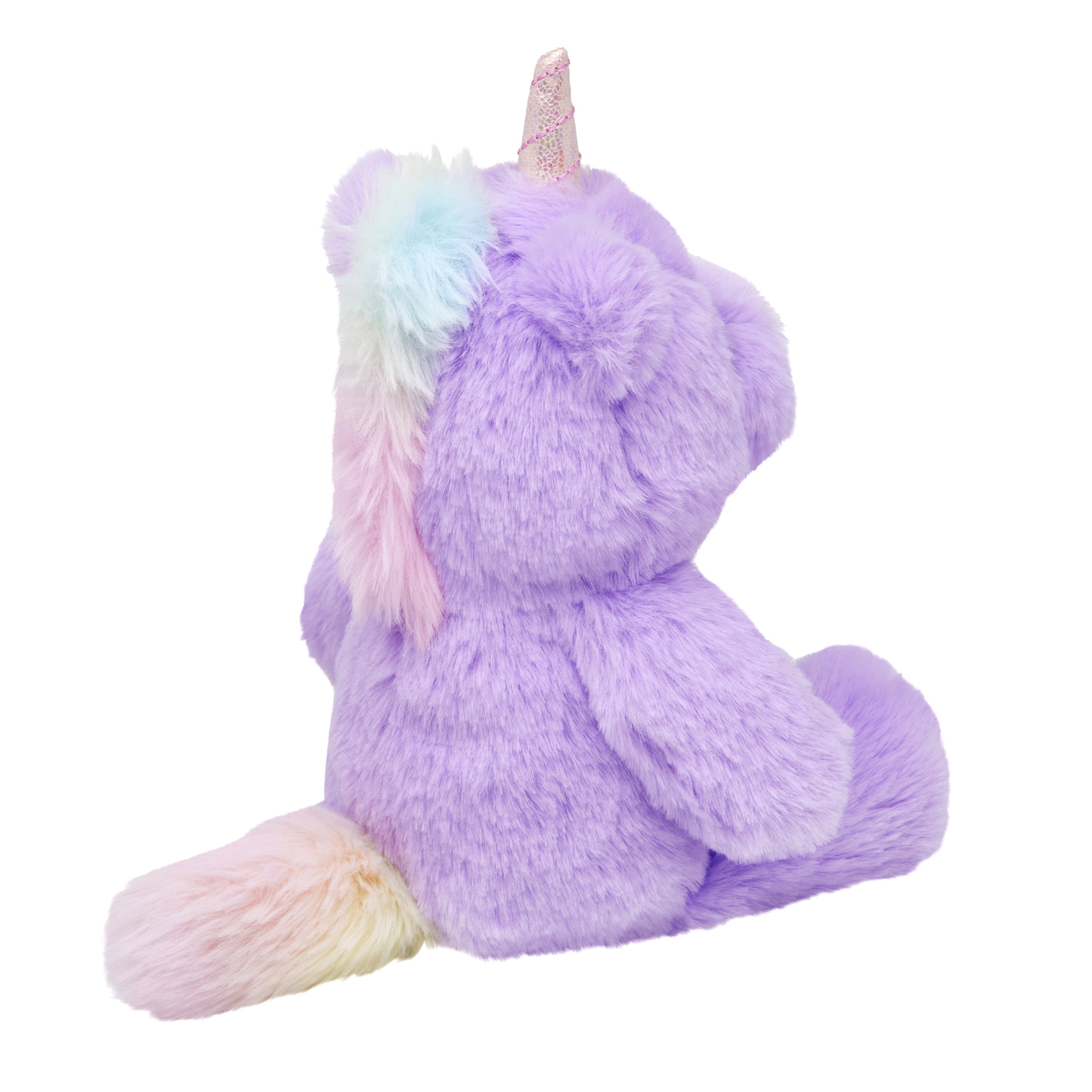 ButterLuvs Plush Unicorn Stuffed Animal, Super Soft Purple Cuddly Unicorn with Rainbow Mane