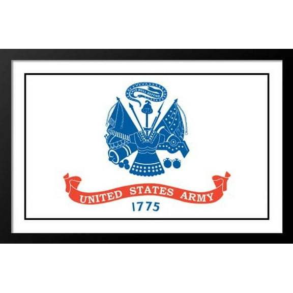 United States Army Flag Wood 20x23 Framed and Double Matted Photo Print
