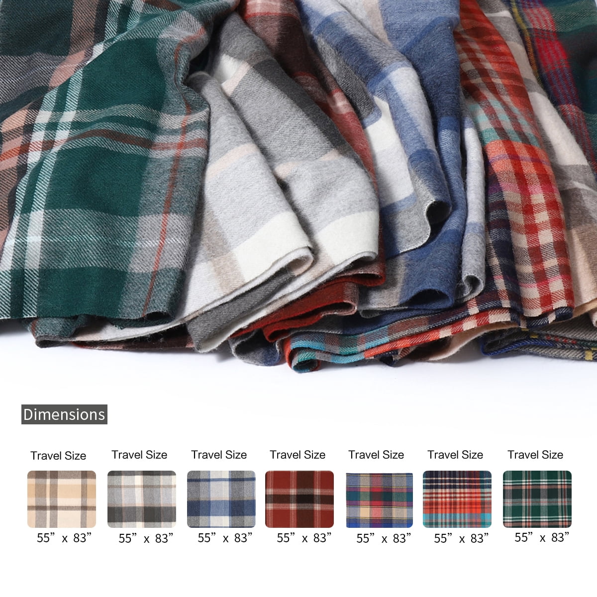 WAMSOFT Pure Wool Throw Blanket Knee Rug Warm Soft 83" x 55"for Couch Bed Camping throws blankets,1.5lb