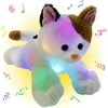 15’’ Musical Light up Stuffed Cat LED Singing Kitty Soft Pillow Plush with Night Lights Lullaby Birthday for Toddler Kids