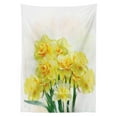thumbnail image 3 of Ambesonne Flower Tablecloth Rectangular Table Cover, Paint of Daffodils Bouquet, 60"x90", Yellow Green, 3 of 4