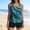 Blue, variant on QUNYINEY Flowy Women Tankini Swimsuits 2 Piece Graphic Tummy Control Athletic Bathing Suits with Pockets Boyshorts V Neck Swimsuit Sets