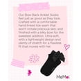 thumbnail image 7 of MeMoi Girls Bow-on-Back Cotton-Rich Anklet Sock - Girls - Female, 2, Black, 7 of 7