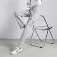 thumbnail image 1 of Pantalones deportivos negros ajustados de cintura alta para mujer, holgados, informales, de primavera, 1 of 6