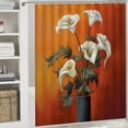 thumbnail image 6 of Creowell Flowers Vase Digital Painting Pretty Shower Curtain Bathroom Decor 100% Polyester Fiber Bathroom Shower Curtain Set Home Bathroom Curtain Decoration with Hooks 69x72, 6 of 7