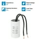 thumbnail image 3 of Capacitor de funcionamiento CBB60 3uF de Uxcell, capacitor de arranque con 2 cables, CA 450V para motor de arranque con frecuencia de 50Hz/60Hz, adecuado para compresores de aire y bombas, blanco, 3 of 6