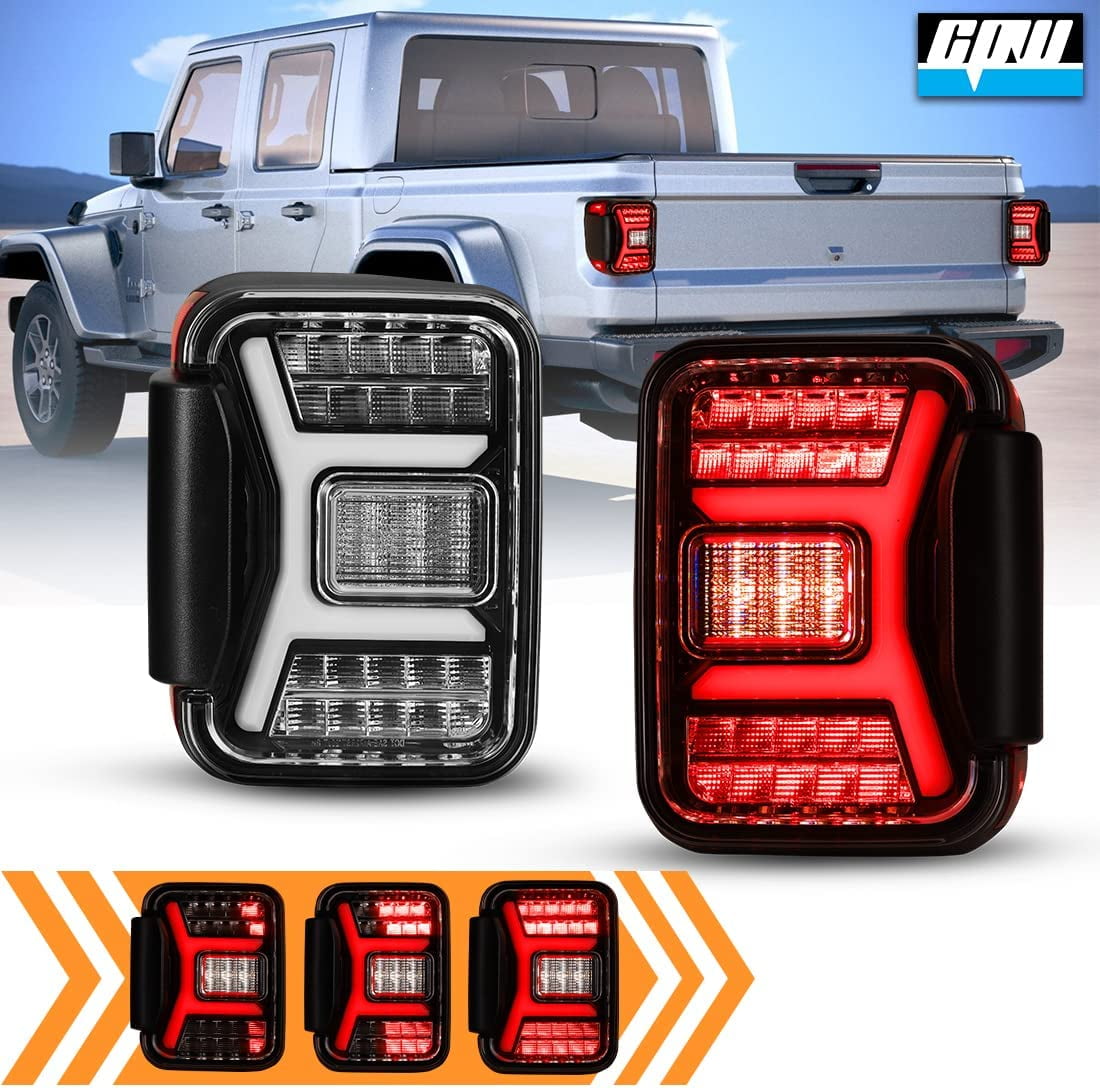 CPW LED Tail Lights Assembly for 20192021 Jeep Gladiator JT, Sequential Turn Signal/DRL/Super