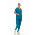 thumbnail image 3 of HEAL+WEAR Women's Scrub Set-4-Way Stretch-Stretch V-Neck Top&Straight-Leg Pants Soft, 3 of 3