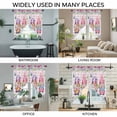 thumbnail image 3 of Spring Gnomes Swag Curtains for Kitchen/Bedroom/Living Room, Botanical Flowers Leaf Pink Buffalo Check Scalloped Curtains 63 Inch Long, Window Swag Topper Curtains Valances 2 Panels Set 36"x63", 3 of 8