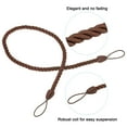 thumbnail image 4 of Uxcell Curtain Tiebacks Ropes, 2 Pack Braided Curtain Tie Backs with Screw Hooks & Bolts, Dark Brown, 4 of 6