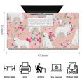 thumbnail image 5 of Long Mouse Pads for Desk,Great Pyrenees Dog and Pioneer Flower Desk Mats on Top Of Desks, Desk Mouse Pad Extra Large with 3mm Non-Slip Base and Stitched Edge for Gaming,Office,Work,Home 47.3"x23.6", 5 of 6
