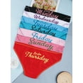 thumbnail image 5 of Wausea Bikini Underwear for Women Days of the Week Panties 7-Pack(Small,Cool Color), 5 of 5