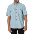 thumbnail image 1 of Carhartt Men's Flannel Shirt Light Blue Rugged Short Sleeve (227), 1 of 1