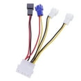 thumbnail image 1 of 4 Pin to 3 Pin PC Fan Connector Cable for CPU Cooling with Resistor to Reduce Noise and Extend Length, 1 of 9
