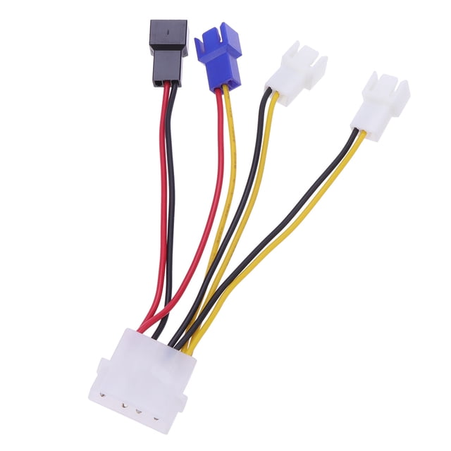 4 Pin to 3 Pin PC Fan Connector Cable for CPU Cooling with Resistor to Reduce Noise and Extend Length