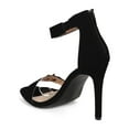thumbnail image 3 of Glaze CD90 Women Nubuck Open Toe Twist Lock Single Band Stiletto Sandal, 3 of 5
