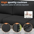 thumbnail image 6 of UDPATIO Patio Furniture Set with Fire Pit Table, Outdoor Patio Sofa Set With Wide Armrest, All-Weather Wicker Rattan Guest Set With Cushion And Glass Table And Waterproof Cover, Gray&Black, 6 of 8