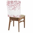 thumbnail image 2 of Pink Red Gradient Leaf Dining Chair Back Cover Only, Rustic Eucalyptus Leaves Farm Plants Set of 6 Chair Back Covers, Removable Washable for Dining Room, Banquet & Holiday Decoration, 2 of 9