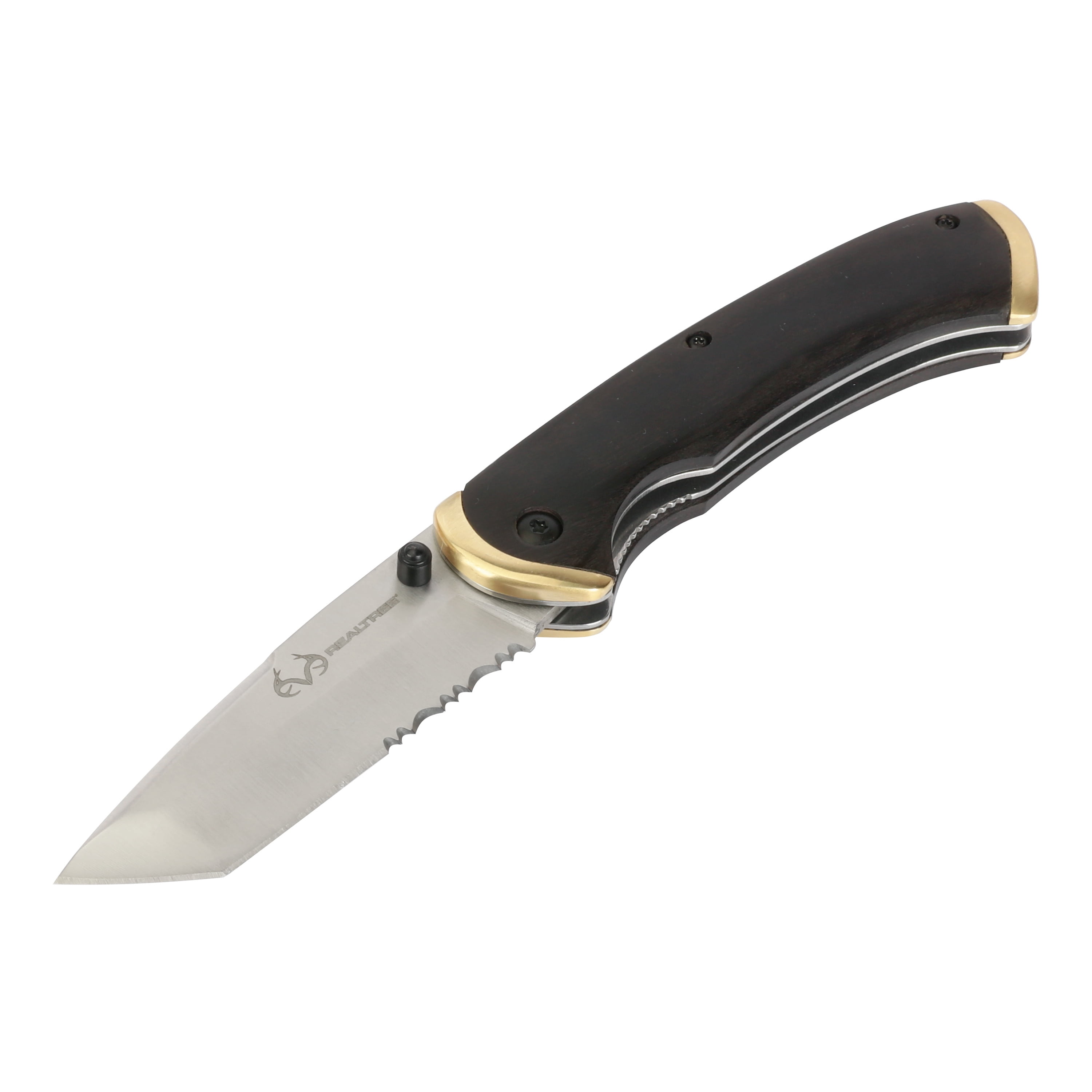 RealTree 4-Pack Knife Set, Fixed & Folding 7Cr17MoV Steel Blades with Sheaths