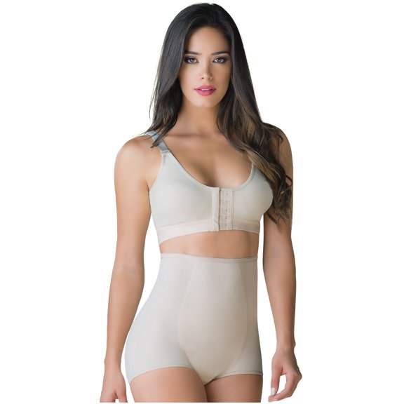 ROMANZA 2012 Fajas Colombianas Reductoras High Waisted Shapwear Shaper Shorts for Women Beige M