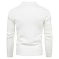 thumbnail image 4 of jsaierl Mens Sweater Knit Mock Neck Casual Slim Top Long Sleeve Fall and Winter Warm Pullover Sweater Shirt, 4 of 8