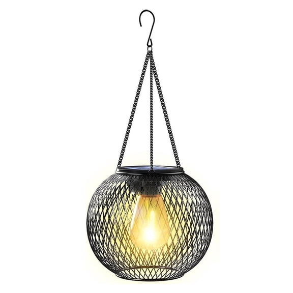 Upgraded Solar Lanterns Outdoor-Waterproof Metal Hanging Solar Lights for Garden,Yard,Patio,and Pathway Decor