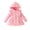 Pink, variant on Usaibhir Toddler Baby Girl Clothes Jacket Coat Long Sleeve Solid Color Buttons Hooded Trench Coat Dress Fall Winter Outfit 9-24M